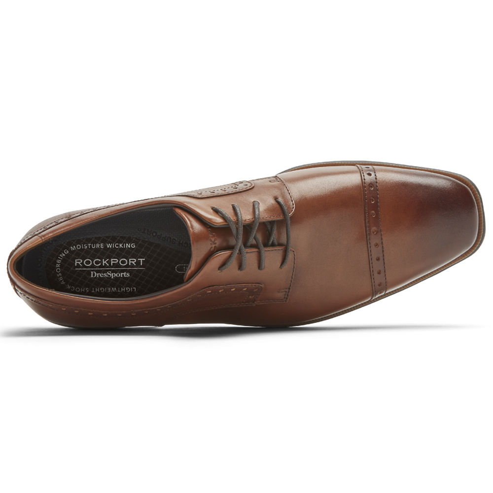 Oxfords Rockport Hombre Mexico - Farrow Cap Toe Marrom - SBQYX9357